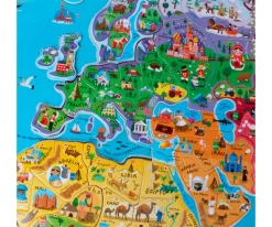 Niños Janod Puzzle Magnético Mapa del Mundo