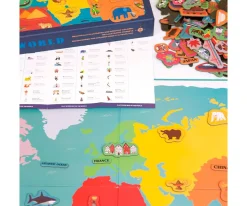 Niños MiDeer Puzzle Magnético Mapa Del Mundo