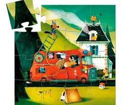 Niños Djeco Puzzle Silueta Camión de Bomberos