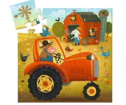Niños Djeco Puzzle Silueta Tractor