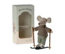 Niños Maileg Ratón de Invierno con Set de Esquí Hermano Mayor