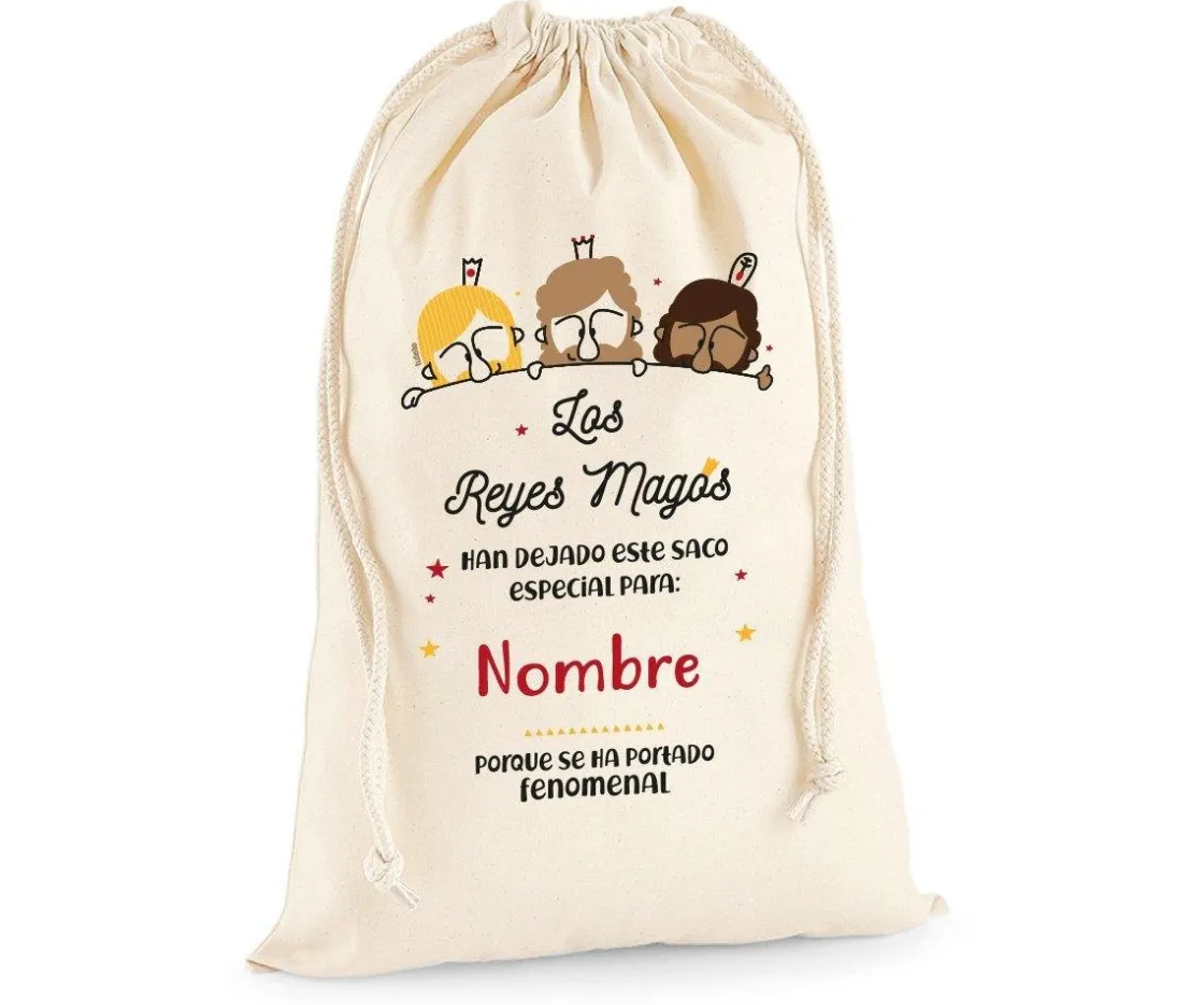 Tutete Saco Grande Personalizado para Regalos Reyes Magos 2021^ Sacos Navidad Personalizados