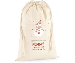 Tutete Saco Grande Personalizado Snowman^ Sacos Navidad Personalizados