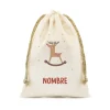 Tutete Saco Pequeño NOMBRE Personalizado Rudolph^ Sacos Navidad Personalizados