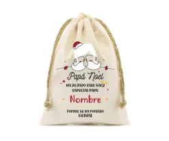 Tutete Saco Pequeño Personalizado para Regalos Papá Noel 2021^ Sacos Navidad Personalizados