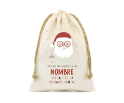Tutete Saco Pequeño Personalizado Santa^ Sacos Navidad Personalizados
