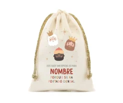 Tutete Saco Pequeño Personalizado Reyes Magos^ Sacos Navidad Personalizados