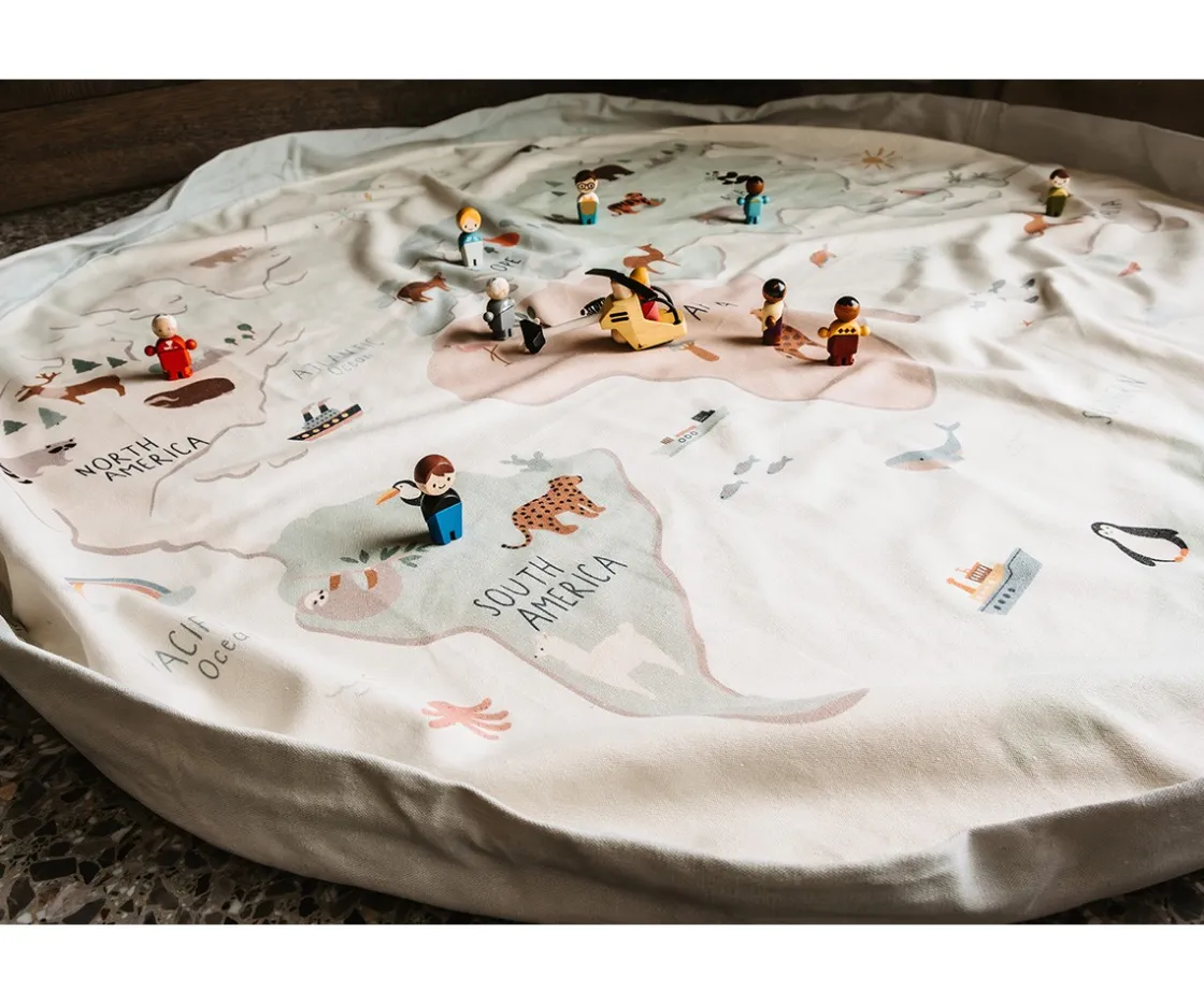 Niños Play & Go Saco Reversible Noomad Worldmap Colour