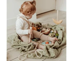 Play & Go Saco Reversible Noomad Classic Orgánico Cuadros Green