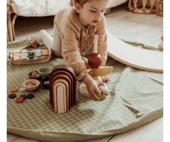 Play & Go Saco Reversible Noomad Classic Orgánico Cuadros Green