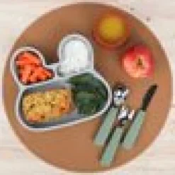 We Might Be Tiny Salvamanteles Silicona Round Marrón^ Salvamanteles Infantiles