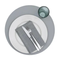 We Might Be Tiny Salvamanteles Silicona Round Gris^ Salvamanteles Infantiles