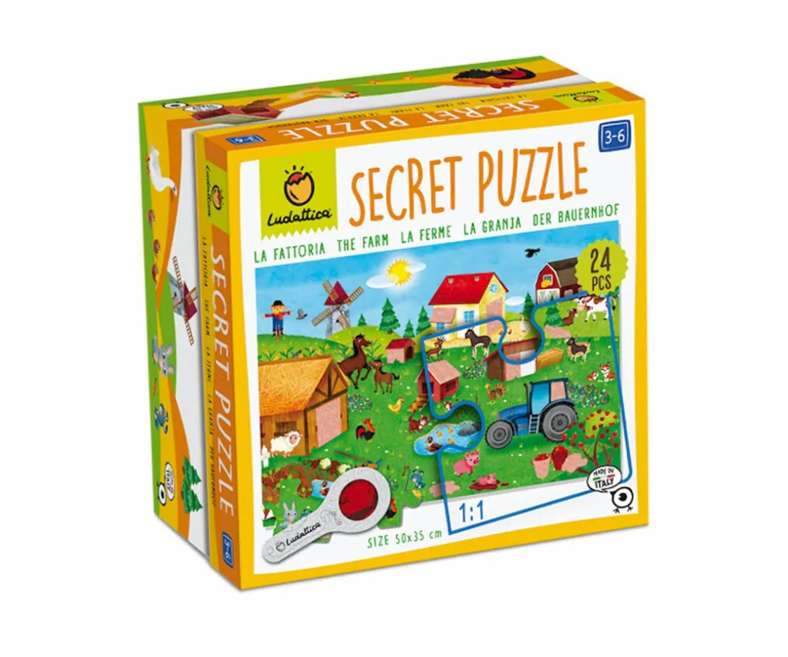 Niños Ludattica Secret Puzzle La Granja