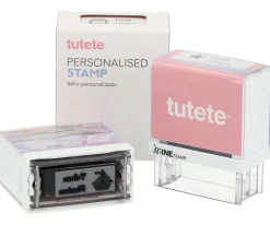 Sellos Tutete Sello Personalizado Auriculares + Cinta Blanca para Ropa Oscura