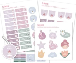 Tutete Sello Personalizado Ballet + Combinado Termo y Pegatinas Ballet