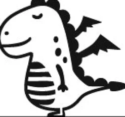 Sellos Tutete Sello Personalizado Dragón + Cinta Blanca para Ropa Oscura^ Colecciones Vuelta Al Cole