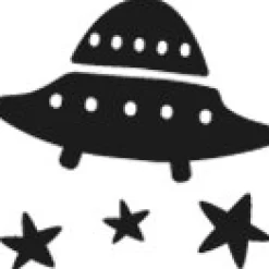 Sellos Tutete Sello Personalizado Nave Marciana + Cinta Blanca para Ropa Oscura^ Colecciones Vuelta Al Cole