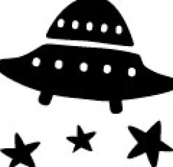 Sellos Tutete Sello Personalizado Nave Marciana + Cinta Blanca para Ropa Oscura^ Colecciones Vuelta Al Cole