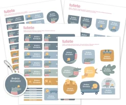 Tutete Sello Personalizado Pollito + Combinado Termo y Pegatinas Croc