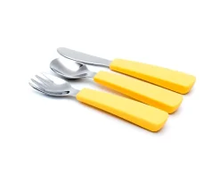 We Might Be Tiny Set 3 Cubiertos Feedie Amarillo^ Cubiertos Infantiles