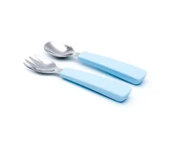 We Might Be Tiny Set 2 Cubiertos Feedie Azul Empolvado^ Cubiertos Infantiles