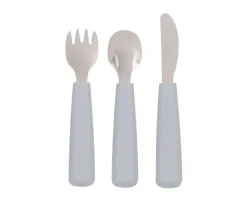 We Might Be Tiny Set 3 Cubiertos Feedie Gris^ Cubiertos Infantiles