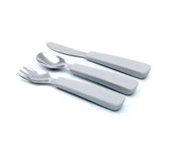 We Might Be Tiny Set 3 Cubiertos Feedie Gris^ Cubiertos Infantiles