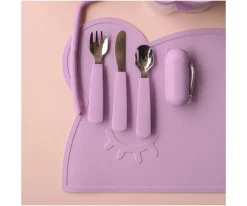 We Might Be Tiny Set 3 Cubiertos Feedie Lilac^ Cubiertos Infantiles
