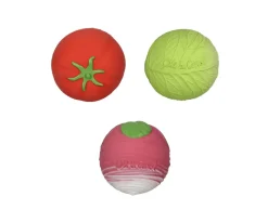 Oli & Carol Set 3 Pelotas Sensoriales, Mordedor y Juguete de Baño Veggie Salad