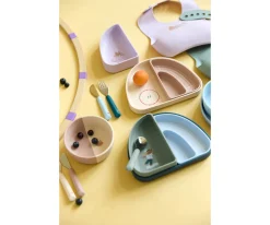 Lassig Set 3 Platos Silicona Tiny Team Cat^ Vajilla Infantil