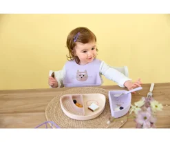 Lassig Set 3 Platos Silicona Tiny Team Cat^ Vajilla Infantil