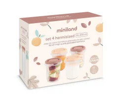 Miniland Set 4 Recipientes Herméticos Hermisized Valencia 250 ml