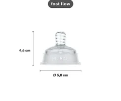 Mepal Set 2 Tetinas Para Biberón Mio Flujo Rápido^ Tetinas