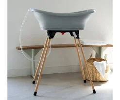 Thermobaby Set Completo Bañera Vasco Gris Charm^Niños Bañeras Bebé