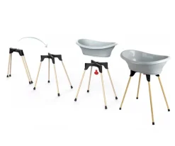 Thermobaby Set Completo Bañera Vasco Gris Charm^Niños Bañeras Bebé