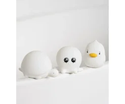 Rabbit & Friends Set de 3 Mini Lámparas Ocean Tortuga, Patito y Pulpo^ Iluminación