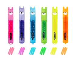 Legami Set de 6 Mini Subrayadores Highighters Teddy Bear