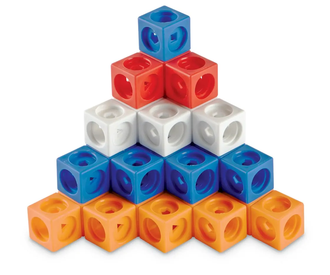 Niños Learning Resources Set de Construcción de Cubos Mathlink 100 Piezas