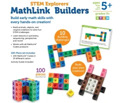 Niños Learning Resources Set de Construcción de Cubos Mathlink 100 Piezas