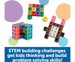 Niños Learning Resources Set de Construcción de Cubos Mathlink 100 Piezas