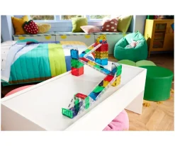 Niños Magna-Tiles Set de Construcción Rail Racers Deluxe 90 piezas
