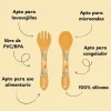 Sassi Set de Cuchara y Tenedor de Silicona León