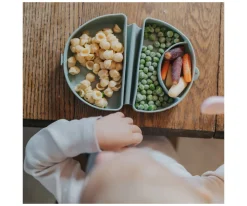 Miniware Set de Plato y Cuchara de Silicona Plegable Sage^ Vajilla Infantil