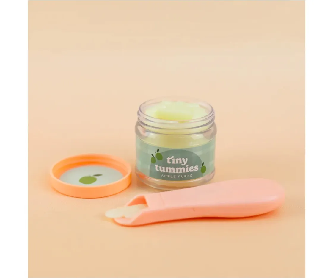 Tiny Harlow Set de Tarro y Cuchara Tiny Tummies Apple Puree^Niños Accesorios Para Muñecas
