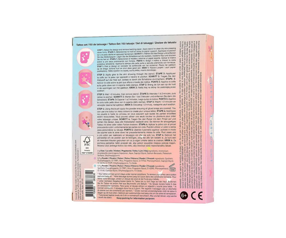 Souza Set de Tatuajes de Purpurina Unicornio^Niños Pintura De Uñas, Brillos Y Tattoos