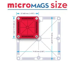 Niños Magna-Tiles Set de Viaje MicroMAGS Winter Wonder Travel