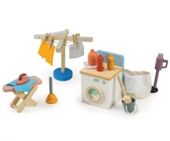 Tender Leaf Set Lavandería Casa de Muñecas^Niños Casa De Muñecas De Madera