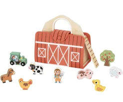 Niños Así Toys Set Maletín Granja de Madera