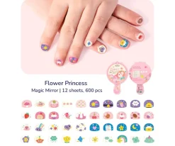 MiDeer Set Pegatinas para Uñas con Espejo "Princesa Floral"^Niños Pintura De Uñas, Brillos Y Tattoos