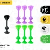 Niños TOSSIT Set Starter de 7 Dardos de Silicona con Ventosa Verde + Morado